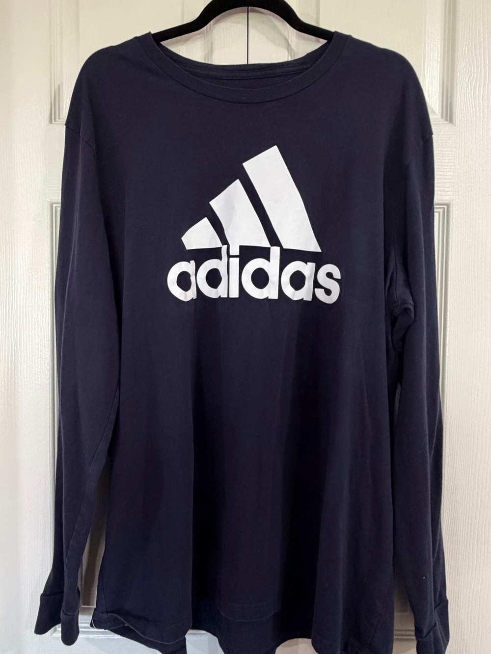 adidas Navy Amplifier Tee with White Logo